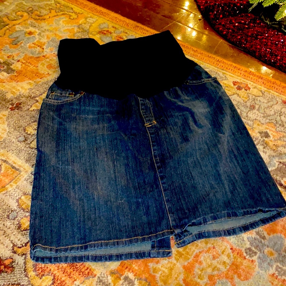Maternity Jean Skirt